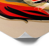 Illustratie van het leeuwengezicht poster (Hoek)