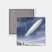Illustratie van het luchtschip dat wordt getroffen magneet (Voorkant / Achterkant)