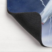 Illustratie van het luchtschip dat wordt getroffen muismat (Hoek)