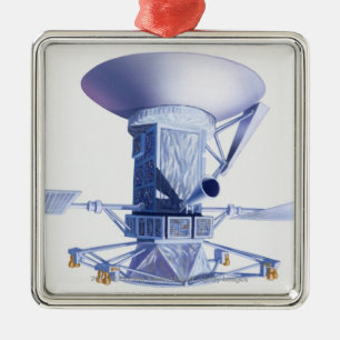 Illustratie van het magneetruimtevaartuig metalen ornament