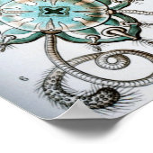  illustratie van het mariene leven poster (Hoek)