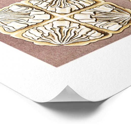  illustratie van het mariene leven poster (Hoek)