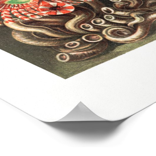  illustratie van het mariene leven poster (Hoek)