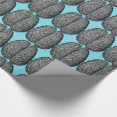 illustratie van het menselijk brein cadeaupapier (Hoek)