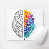 illustratie van het menselijk brein muismat (Met muis)