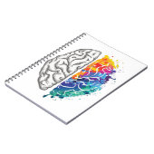 illustratie van het menselijk brein notitieboek (Linkerzijde)