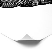  illustratie van het menselijk brein perfect poster (Hoek)