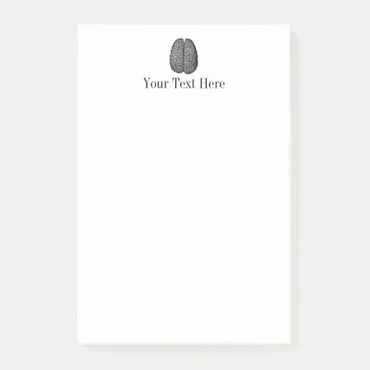 illustratie van het menselijk brein post-it® notes (Voorkant)