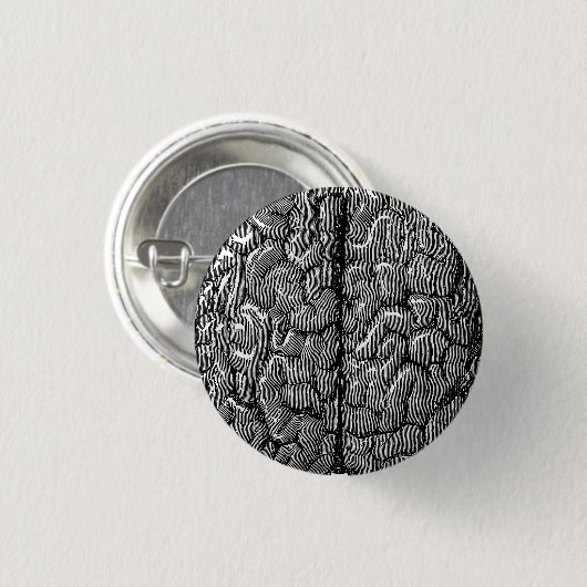  illustratie van het menselijk brein ronde button 3,2 cm (Voorkant /achterkant)
