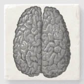 illustratie van het menselijk brein stenen onderzetter (Voorkant)