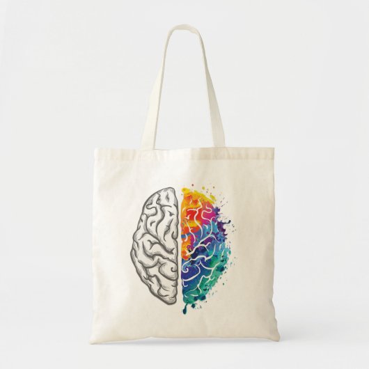 illustratie van het menselijk brein tote bag (Voorkant)
