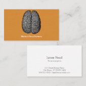 illustratie van het menselijk brein visitekaartje (Voorkant / Achterkant)