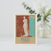 Illustratie van het museum van Parijs Louvre Frans Briefkaart (Staand voorkant)