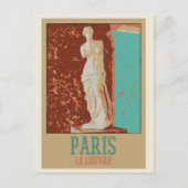 Illustratie van het museum van Parijs Louvre Frans Briefkaart (Voorkant)