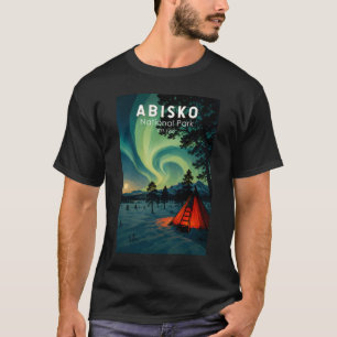 Illustratie van het noorderlicht in Nationaal park T-shirt