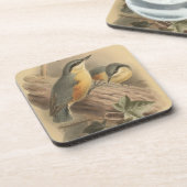 illustratie van het Nuthatch Square Bier Onderzetter (Linkerzijde)