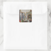 Illustratie van het onderricht van Christus Vierkante Sticker (Tas)