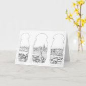 Illustratie van het parlement van Boedapest en hon Kaart (Gele Bloem)