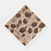 Illustratie van het Patroon van de Koffieboon Servet (Hoek)