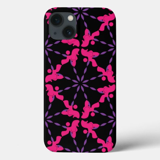 Illustratie van het Poodle-patroon aanpasbaar  Case-Mate iPhone Case (Achterkant)