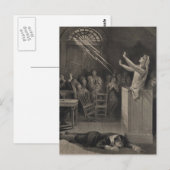 Illustratie van het proces van Salem Witch Briefkaart (Voorkant / Achterkant)