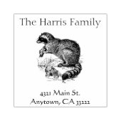  Illustratie van het Raccoon Gepersonaliseerd Rubberstempel (Afrduk)