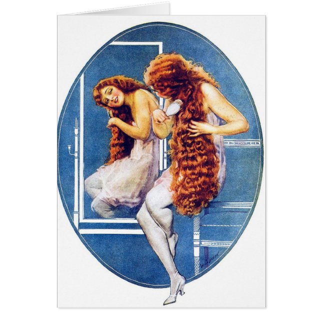 Illustratie van het  Retro Women magazine Red Hair (Voorkant)