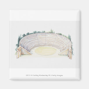 Illustratie van het Romeinse amfitheater Magneet