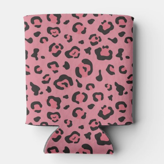 Illustratie van het roze leopard-dier blikjeskoeler (Achterkant)