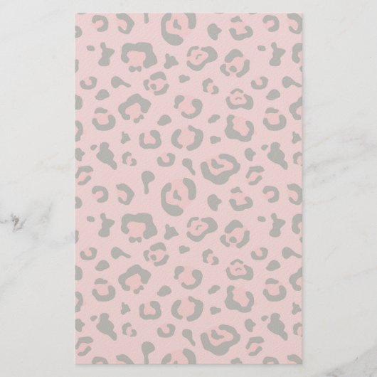 Illustratie van het roze leopard-dier briefpapier (Voorkant)