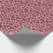 Illustratie van het roze leopard-dier cadeaupapier (Hoek)