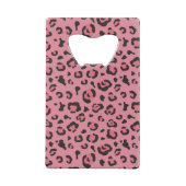 Illustratie van het roze leopard-dier creditkaart flessenopener (Achterkant)