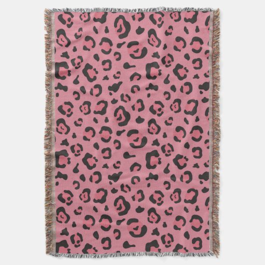 Illustratie van het roze leopard-dier deken (Voorkant Verticaal)