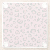 Illustratie van het roze leopard-dier glazen onderzetter (Achterkant)