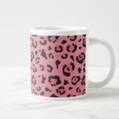 Illustratie van het roze leopard-dier grote koffiekop (Rechts)