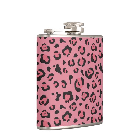 Illustratie van het roze leopard-dier heupfles (Rechts)