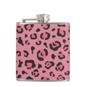 Illustratie van het roze leopard-dier heupfles (Voorkant)