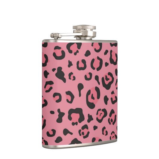 Illustratie van het roze leopard-dier heupfles (Rechts)
