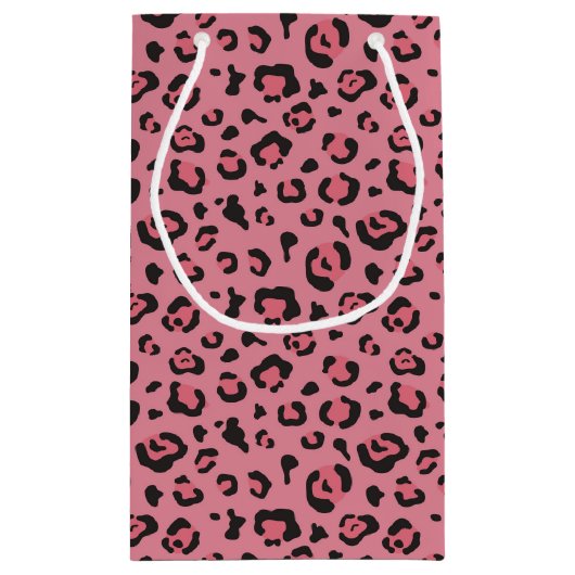Illustratie van het roze leopard-dier klein cadeauzakje (Achterkant)