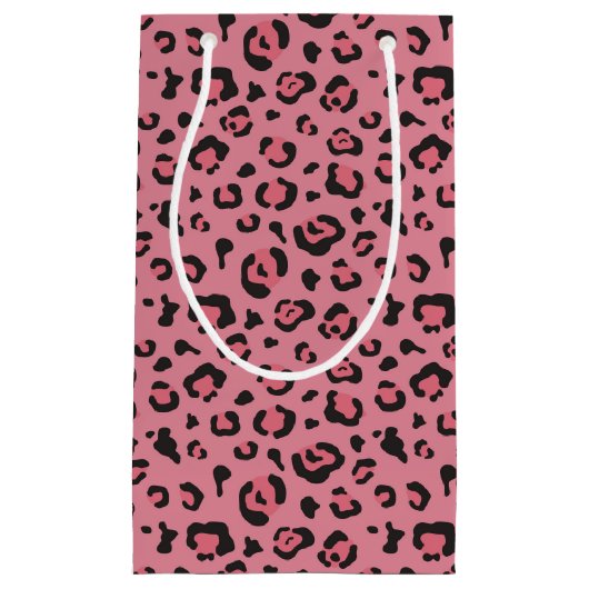 Illustratie van het roze leopard-dier klein cadeauzakje (Voorkant)