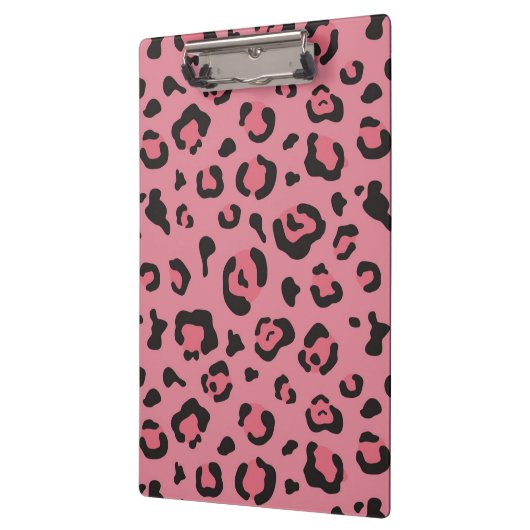 Illustratie van het roze leopard-dier klembord (Links)