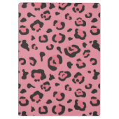 Illustratie van het roze leopard-dier klembord (Achterkant)