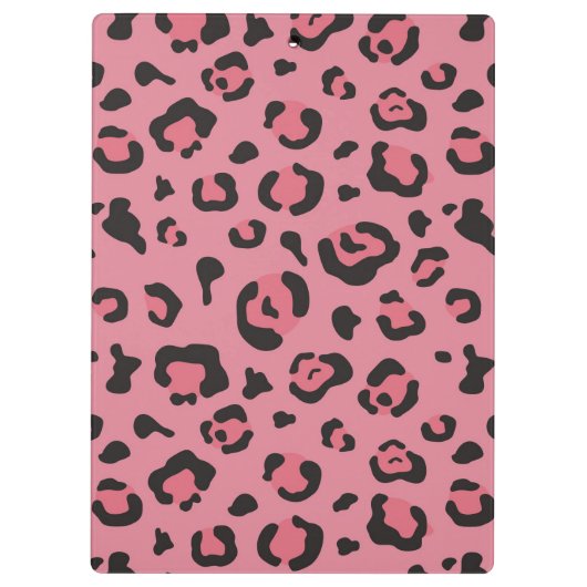 Illustratie van het roze leopard-dier klembord (Achterkant)