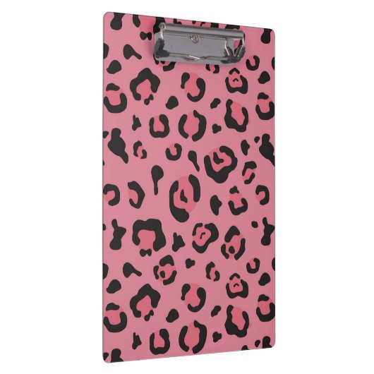 Illustratie van het roze leopard-dier klembord (Rechts)