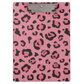 Illustratie van het roze leopard-dier klembord (Voorkant)