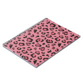 Illustratie van het roze leopard-dier notitieboek (Linkerzijde)