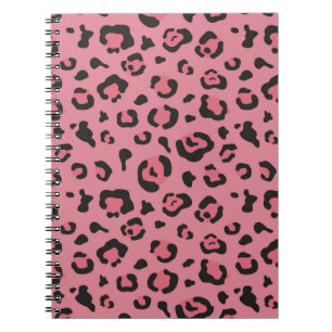 Illustratie van het roze leopard-dier notitieboek