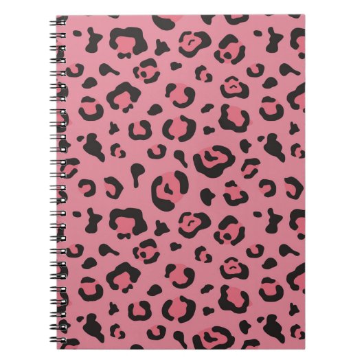 Illustratie van het roze leopard-dier notitieboek (Voorkant)