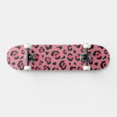 Illustratie van het roze leopard-dier skateboard (Horizontaal)