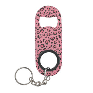 Illustratie van het roze leopard-dier sleutelhanger flessenopener